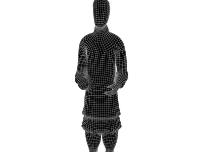 Qin Dynasty Terracotta Army Figurine v1 002 Low-poly 3D model