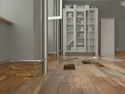 Interior Room 3D Model Low-poly 3D model