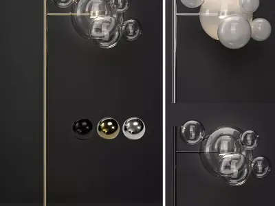 Floor lamp Giopato and Coombes Bolle 6 bubbles 3D model