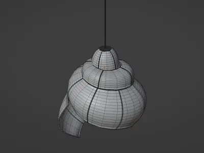 Shell Lamp Pompon Bazar 3D model