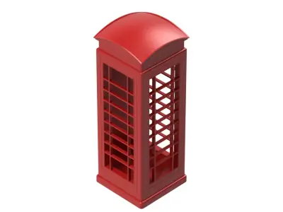 Red Phone Booth 3D print model