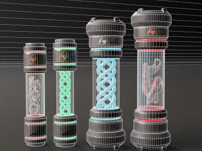 Biohazard Virals Low-poly 3D model