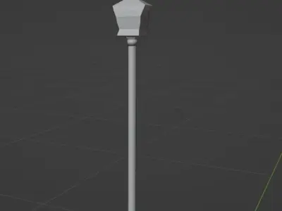 Street Lamp Low-poly 3D model
