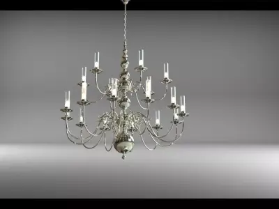 Seneca 18 light chandelier 3D model