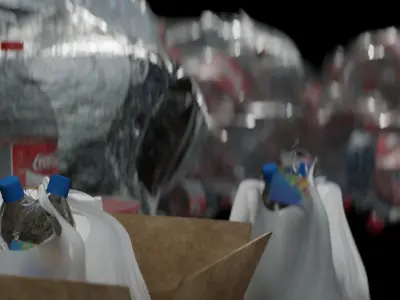  Garbage Kit - 3D Asset  Low poly 3D model Low-poly 3D model