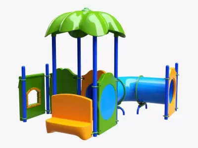 Kids playground outdoor 02 3D model