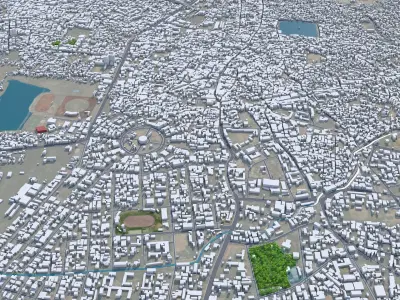 Jabalpur Madhya Pradesh India 30km Low-poly 3D model