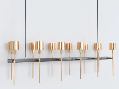 Ventoux Linear Chandelier 3D model