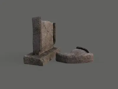 Tombstone PBR asset 3D model