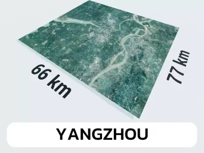 Yangzhou China City Landscape 3D Model 3D model