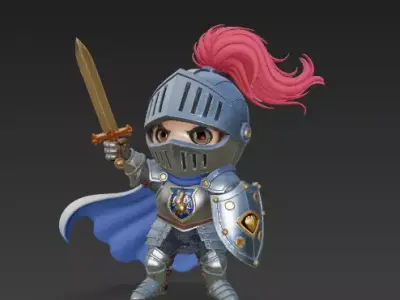 Chibi Knight of Light - Tiny Hero Big Heart 3D model