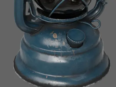 Kerosene lamp Low-poly 3D model get