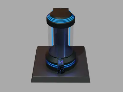 Sci Fi Chamber  Low-poly 3D model