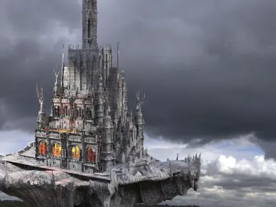 Flying Christmas Escape mansion 3D model