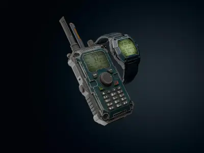 Core Link X - Tactical Radio and Smartwatch Bundle Low-poly 3D model
