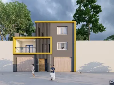 contemporary villa  3D model