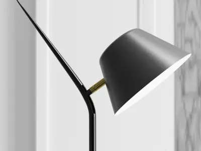 Mysti Floor Lamp Black 3D model