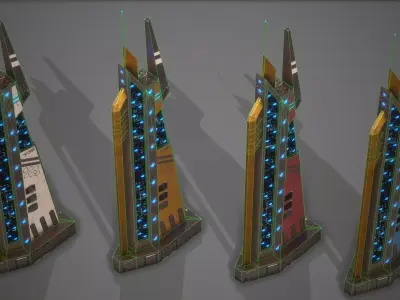 Sci-Fi Building-16 Low-poly 3D model