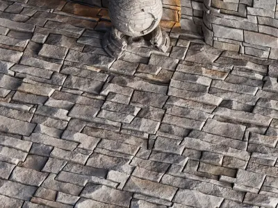 H79 Slate Stone - PBR - 4K - Seamless Low-poly 3D model