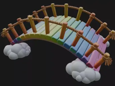 cartoony Bridge 3d Model 3D model