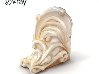 Art Nouveau Decorative Moldings model pack Low-poly 3D model