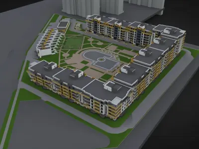 Modern Residental Complex 3D model