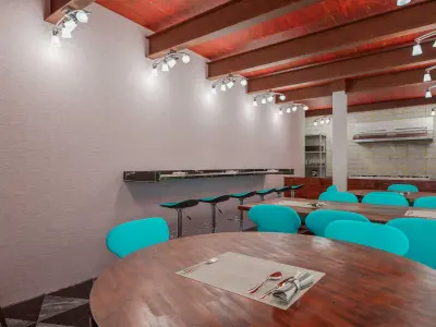 Cafe Restaurant Interior And Exterior Low-poly 3D model