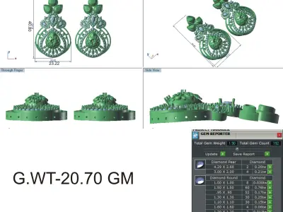 Pendants and Earrings 3D print model