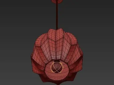 MEDDEL origami lamp with flower 3D model