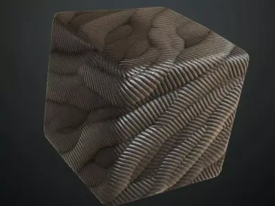 Sci-Fi Black Ribbed Flexible Hose PBR Seamless Texture