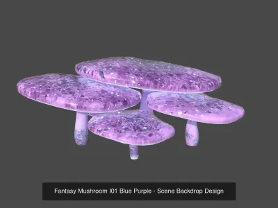 10 Fantasy Mushroom I Collection - Scene Backdrop Design 3D Model Pack
