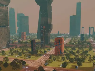 Alien Planet Sci-Fi City 15 3D model