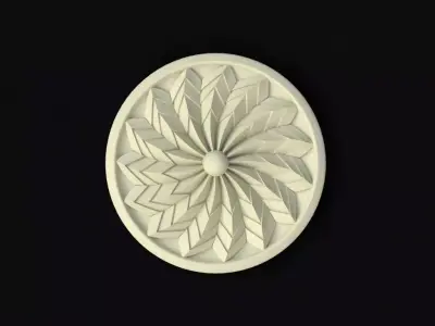 rosette circular medallion 3D model buy