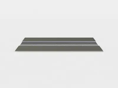 Road sheet of metal Low-poly 3D model