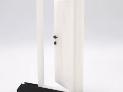 Functional Door style 5 multi-color and multi-material features  3D print model