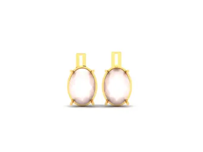Opal Stone Earring 3Ddm stl obj fbx Render Details 3D print model