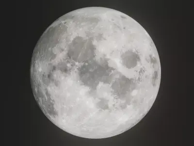 Lunar Sphere A Realistic 3D Model of the Moon Low-poly 3D model