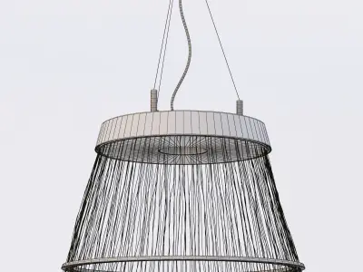 Fiber Pendant chandelier 3D model