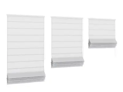 White Roman Blinds 3D model