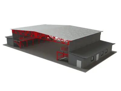 industrial pavilion 3D model