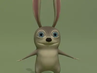 Cartoon Rabbit 3D model