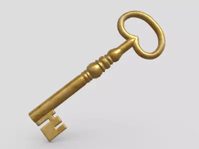 Key 5 Low-poly 3D model