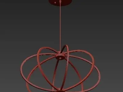 Leggero Collection 8 Light Gold LED Pendant 3D model