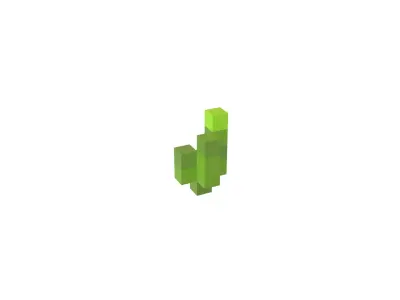 Voxel Grass v1 002 Low-poly 3D model