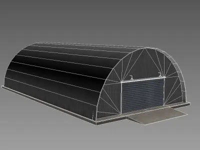 Hangar a1 Low-poly 3D model