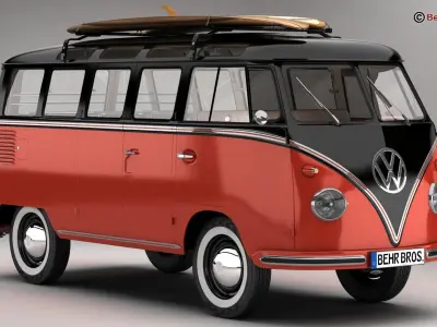 Volkswagen T1 Samba 1959 Accessories 3D model