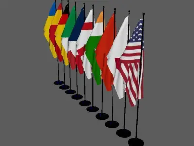 Country Flag 3D Model Collection 3D model