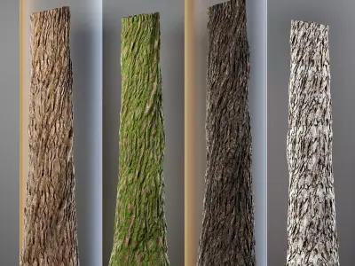 4 Tree bark and trunk vol 14 - 4k - pbr - tileable Texture
