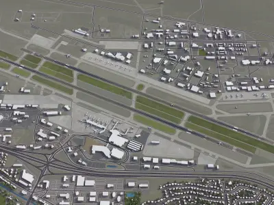 Boise Airport Low-poly 3D model