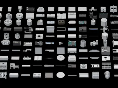 3D SCIFI Kitbash 3D model